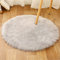 Tomifine Lammfell Schaffell Teppich, Shaggy Bereich Teppiche Longhair Kunstfell Dekofell für Wohnzimmer Schlafzimmer Kinderzimmer Teppich (Rund 45 cm,Grau)