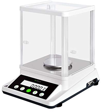 U.S. SOLID 0,001 g Präzisionswaage - Digitale analytische Lab-Waage - Elektronische Präzisionswaage mit einer Genauigkeit von 1 mg und 2 LCD-Bildschirmen - 110 g / 0,001 g