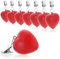 com-four® 8X Tischdeckenbeschwerer - wetterbeständige Tischtuchgewichte mit Klammer - Tischtuchklammer in Herz-Design - ca. 40 g (rot - Herzen)