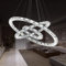 YRHome 72W LED Kristall Design Kaltweiß Hängelampe Deckenlampe Kreative Kronleuchter Pendelleuchte Hängeleuchte Drei Ringe Lüster