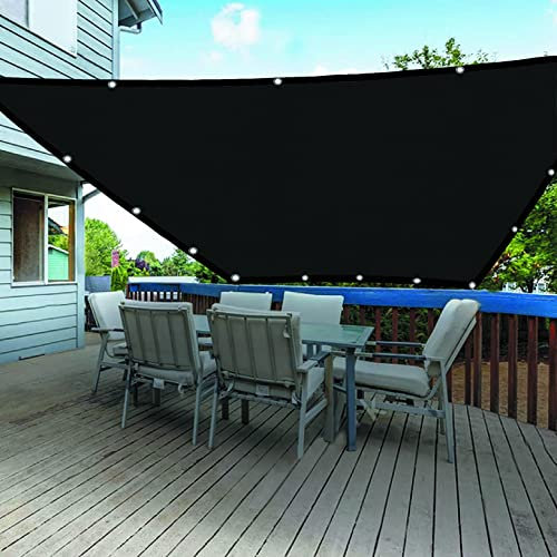 Sonnensegel Wasserdicht Rechteckig 1.5 x 1.8 m Polyester wasserabweisend Markisenstoff Plane mit Befestigungs Kit für Garten Outdoor,Anthrazit, Schwarz