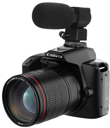 Cuifati 4K-Vlogging-Kamera für YouTube, 64 MP HD-Nachtsicht-Digitalkamera für Fotografie mit WLAN, 3-Zoll-Bildschirm, 16-facher Digitalzoom, Camcorder-Videokamera mit