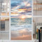 Meer 3D Fensterfolie Strand Selbsthaftend Statisch Opaque Privacy Glass Sticker Fensteraufkleber Türfolie Ensterfolie Selbsthaftend Blickdicht 43x120cm