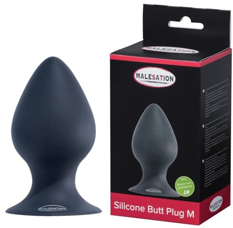 MALESATION Silicone Butt Plug M Schwarz