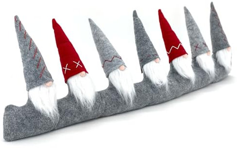 heimtexland ® Zugluftstopper Wichtel Deko Windstopper Weihnachten Zwerge Fensterdeko Typ865 30 x 90 cm