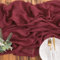 AOKSUNOVA Tischläufer Musselin Bordeaux Rot 80cm x 4m Tischläufer Käsetuch Hochzeit Waschbar Weinrot