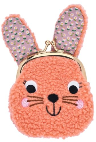 moses. Plüsch-Portemonnaie mit Clip Frühlingsfreunde Hase oder Biene | Osterhase | Kinder Geldbeutel | Geldbörse für Mädchen | Geschenk für Kinder