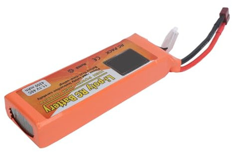 Batterie au Lithium 4200mAh 11.1V 45C, Batterie Lipo Rechargeable Haute capacité avec Prise en T pour Hélicoptère Avion