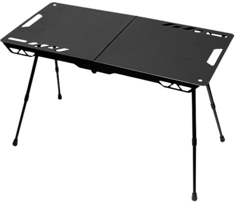 Kompakter Campingtisch – verstellbarer Aluminiumtisch, platzsparender Outdoor-Tisch mit klappbaren Beinen, tragbarer Tisch mit Teleskopbeinen, leichter Tisch für Auto, Camping, Reisen, Grillen