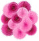 YFHUVB Paper Fans Set, 12 PCS Barbie Party Decorations, Hanging Pink Birthday Party Decorations, Pink Decorations for Birthday Wall Ceiling Decor Wedding Baby Shower Neon Party