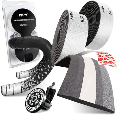 Lenkerbänder, Cycling Lenkerband, Fahrrad Lenkerband, Lenkerbänder mit Endstopfen, Fahrrad Lenkerband für MTB Rennrad, Fahrrad Lenkerband rutschfest und Stoßdämpfend Griffband für MTB Rennrad