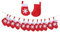 PRETYZOOM 1 Satz Weihnachtsstrumpffahne Weihnachtsgirlande Weihnachtsbanner Für Die Wand Weihnachtsfeierdekorationen Weihnachtsdekoration Weihnachtsbaum Hängende Dekoration Gefühlt Rot