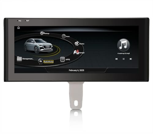 Erisin Qualcomm 10.25 Zoll Android 14 Autoradio Bluetooth GPS Navigation für Audi Q3 2013-2016 Kabelloses CarPlay Android Auto WiFi 4G DAB+ USB DSP TPMS Canbus OEM MMI IPS Bildschirm 8-Kern 4GB+64GB
