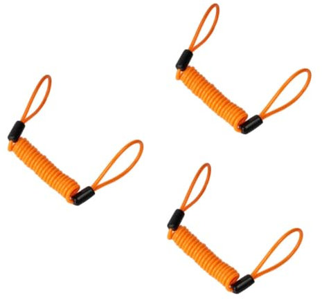 JECOMPRIS 3stücke Bremsscheibenschloss Mit Kabel Langer Flexibler Sicherheitsdraht Für Motorräder Roller Und Fahrräder Orange Schützt Vor Diebstahl Und Unerwünschtem