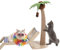 Kratzbaum für Katzenhängematte, Katzenbett im Strandkorb-Stil, Kokosnussbaum-Kratzmöbel für kleine Katzen und Kätzchen, Sisalseil-Liege
