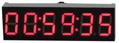 Orolotay Reloj Electrónico Digital LED de 6 bits de 0,36 Pulgadas W Segundo Módulo de Pantalla Apagado Memoria Ajuste de Brillo -C
