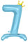 Luftballon 7. Geburtstag, Stehend Folienballon 7 Zahlen Luftballon Blau 32/81cm Folienballon Geburtstag Deko Junge