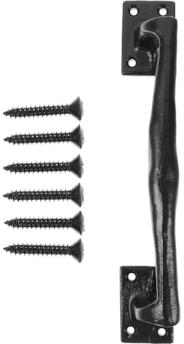 WHAMVOX Tirador de puerta corredera para puerta de granero, tirador de puerta de granero, color negro, tirador de puerta corredera para puertas, puertas correderas, garajes, armarios, armarios