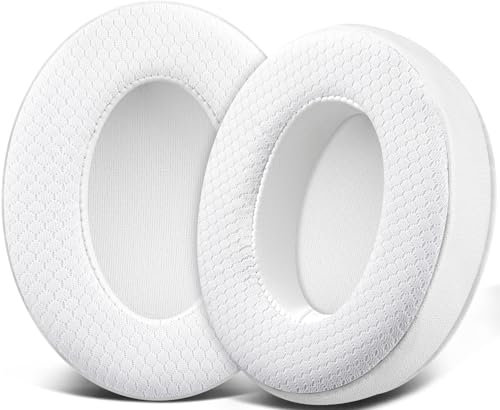 SOULWIT Mesh Stoff Ersatzpolster Ohrpolster Ersatz Polster für HyperX Cloud 1/2/3/Pro/Core/Alpha/Alpha S/Alpha Pro/Flight/Flight S/Stinger/Stinger S, CloudX Stinger/Stinger Core/Flight Kopfhörer