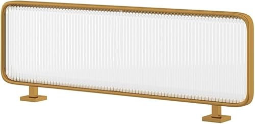 SZITW Glastrennwand für Esszimmer, Trennwände aus Eisen für Essbereiche, Sichtschutz für Schreibtische, halbprivater Stellschirm für das Home-Office, Restaurant, Esszimmertrennwand, gestreiftes Gl