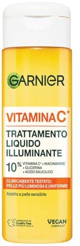 Garnier Aufhellende Vitamin C, für alle Hauttypen, intensive Feuchtigkeit und Leuchtkraft, strahlende und ebenmäßige Haut, mit Vitamin C und Salicylsäure, Garnier Skinactive, 120 ml