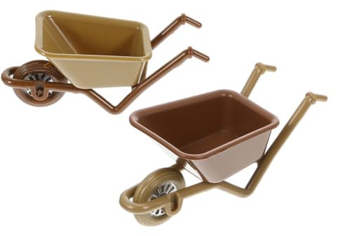 ifundom 2stücke Miniatur Wagen Modell Dekorativer Mini Cart Für Garten Und Mikrolandschaften Vielfältig Einsetzbar Als Tischdeko Und Fotorequisiten Zufällige Farben
