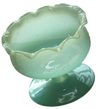 Robusto contenitore per yogurt in vetro da 240 ml, realizzato a mano, motivo floreale, adatto per microonde e lavastoviglie, tazze in vetro per controllo delle porzioni