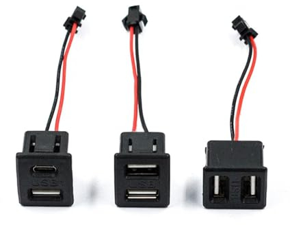 HRTUFN MIUYTRN 1PC Schwarz Doppel-Schicht USB Weibliche Basis Lade Buchse Steckdose Mit Kabel Stecker cuicui(Brown)
