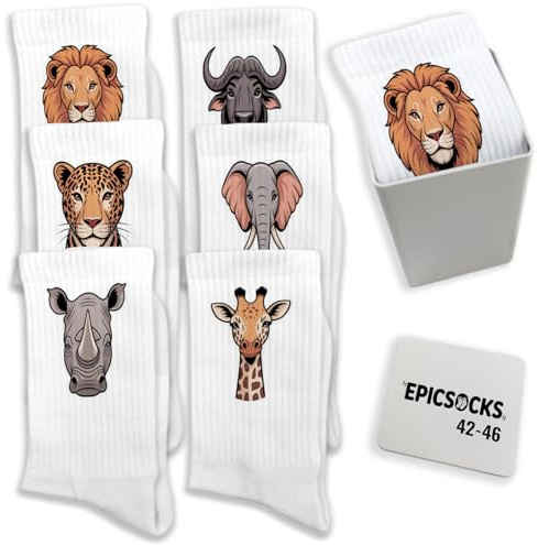 epicsocks Big Six Safari Socken im in verschiedenen Größen