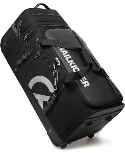 TRAILKICKER 36 Power Rolling Eishockey-Ausrüstungstasche mit Rollen, 160L, Schwarz