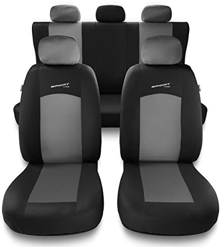 Mossa - Universal Sitzbezüge Auto kompatibel mit Peugeot 206 (1998-2012) - Autositzbezüge Schonbezüge für Autositze - S-G2