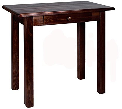 Magnetic Mobel Esstisch mit Schublade Küchentisch Tisch Massiv Kiefer Speisetisch in versch. Größen (70x90, Nussbaum)