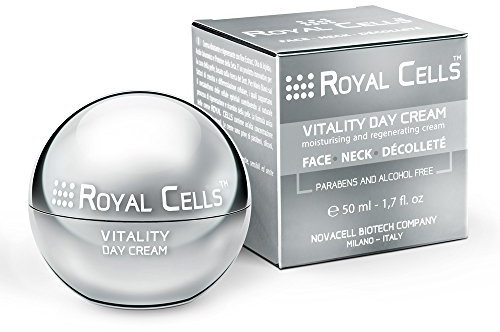 NOVACELL BIOTECH – Royal Cells Vitality Crema Giorno con Roe Extract, Jojoba, Acido Ialuronico e Proteine della Seta – Idratante, Elasticizzante, Protettiva – Senza Parabeni e Siliconi – 50 ml