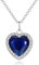 AILUOR Titanic Bijoux Coeur Collier Femme Coeur de l'Océan du film Titanic en Cristal Bleu et Transparent avec une chaîne plaquée Or Blanc Pendentifs Bijoux (Style 1)
