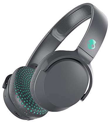 Skullcandy Riff Wireless On-Ear Headphones with Microphone, Bluetooth Wireless, Rapid Charge 10-Hour Battery Life, Foldable, Plush Ear Cushions with Durable Headband, Grey/Speckle/Miami