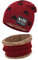 Bequemer Laden Kinder Winter Warm Mütze und Loop Schal Set mit Fleece Gefütterte für 3-8 Jahre Jungen Mädchen, Wintermütze Strickmütze Beanie Schlauchschal Halswärmer Geschenk Weihnachten, Z Rot