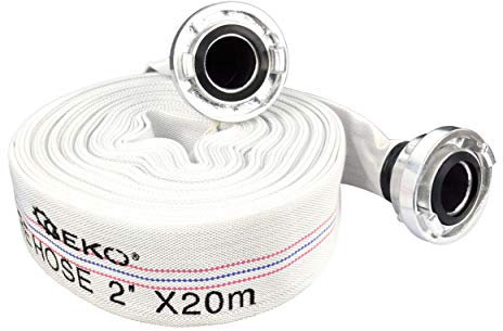 BSD Tuyau de Refoulement, Tuyau d'Incendie, Tuyau Plat en Textile avec Raccord C-Storz - 20m 2” - 12bar