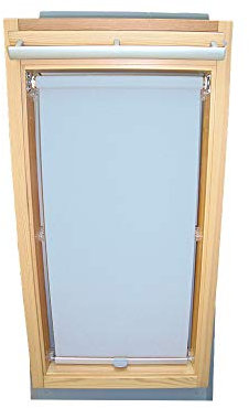 Rollo für VELUX Dachfenster Abdunkelungsrollo für TYP GGU/GPU - 306 - Farbe hellblau - mit Haltekrallen
