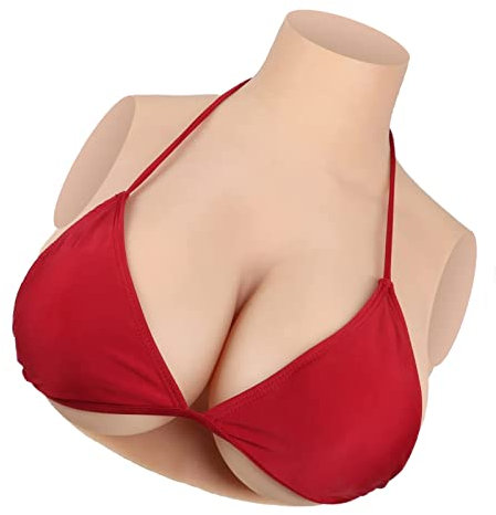 Liifun Crossdresser Breast Forms Silicone Breast Plate Fake Boobs Enhancer B-H Cup Soft, Color #2, X-Large
