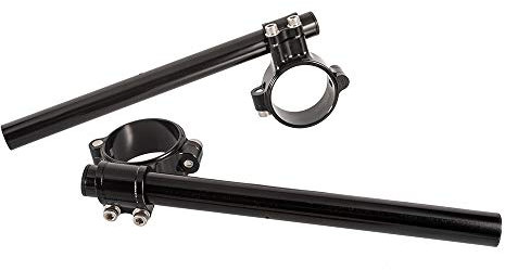 CNC Aluminium Motorrad Stummellenker Aufstecken 55mm Clip 7/8 Zoll Stangen für R Nine T R9T 2014-2020 (Schwarz)