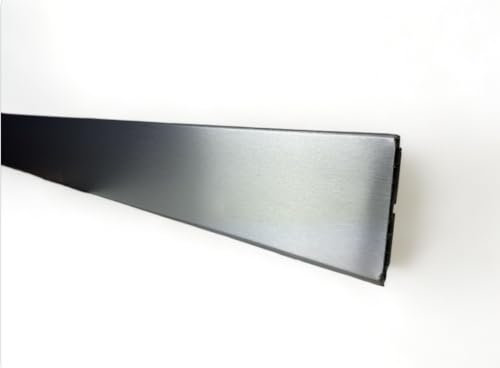 Zoccolatura per cucina 1 metro in varie altezze, zoccolo, zoccolatura, ottima per la cucina, resistente colore (H 15, ALLUMINIO)