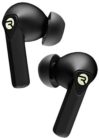 Raycon The Gaming Bluetooth True Kabellose Earbuds mit integriertem Mikrofon, geringer Latenz, 31 Stunden Akkulaufzeit, Ladebox, Bluetooth 5.0 (Carbon Black)