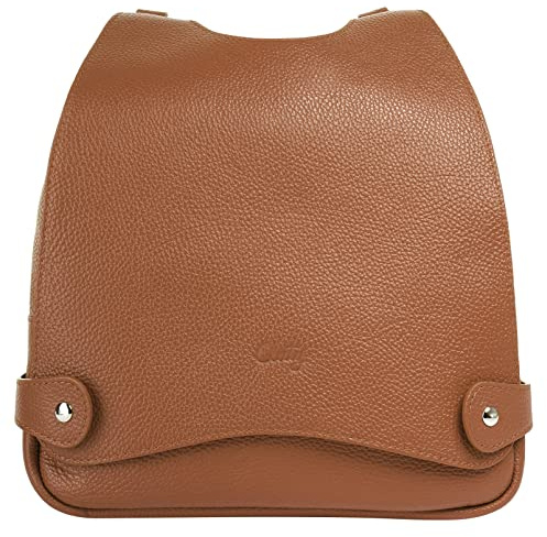 Cluty Rucksack Echt Leder Damen Made in Italy, Daypack, Citybag, Schultertasche, Magnetverschluss, Reißverschlussfach, abnehmbarer Henkel, verstellbare Träger