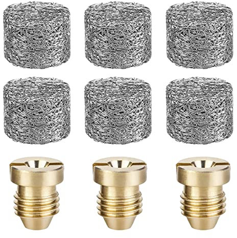 YOLOUP 9er-Set Schaumdüse für Schaumkanone 1,1mm Schaumstoff Cannon Öffnung Düse 3000 PSI Messing Schaum-Öffnungsdüse 3 pcs Kanonen Düsen Spitzen & 6 pcs Schaumstoff Maker für Auto Schaumlanze
