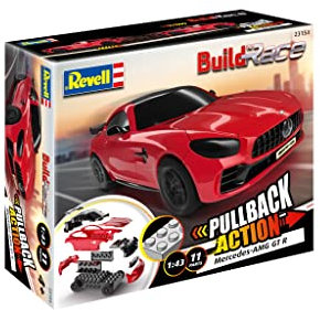 Revell Modellbausatz Build 'n Race Mercedes-AMG GTR I Maßstab 1:43 I Auto-Bausatz mit Rückziehmotor I Für Kinder ab 4 Jahren I Rot I Detailreich I Spielerisch und lehrreich