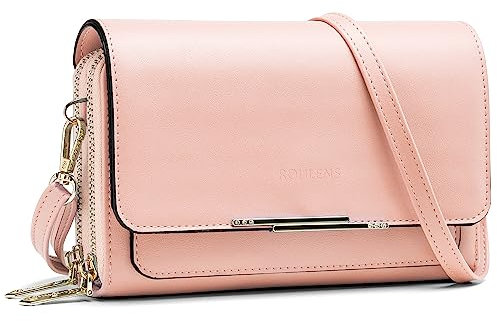 Roulens Klein Handy Umhängetasche,Damen Kleine Umhängetasche,PU Leder Crossbody Schultertasche Reisepass Handytasche mit Kartenschlitz Verstellbar Abnehmbar Schultergurt