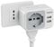TESSAN Caricabatterie USB con 1 Schuko e 2 Prese IT, Presa Multipla con 2 Spinotto USB, Multipresa Salvaspazio 2500W, Tripla Presa da Muro per Casa, Ufficio, Viaggio, Adattatore Spina 10A, Grigio