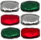 Set Ringelband Polyband Geschenk-Band Geschenkschleifen zum Basteln und Verpacken - glänzend & matt sortiert (silber - rot - grün, 6 Rollen Geschenkband je 10m)