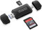 iJiGui Card Reader, USB 2.0 SD/Micro SD, Type C, Memory Card Reader for Computer, Smartphone, Tablet, OTG Function, 3 in 1