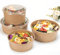 50x Round Kraft Brown Takeaway Paper Bowls with Lids | Reusable Stackable Food Storage Soup Salad Containers Deli Tubs Lid Heavy Duty | Recyclable Meal Prep box for Lunch safety (Round 750ml)